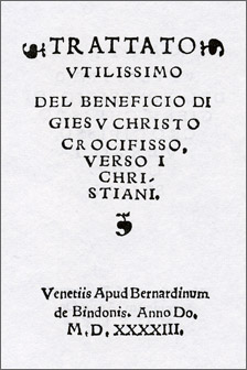 front. della prima ed. del Beneficio di Cristo