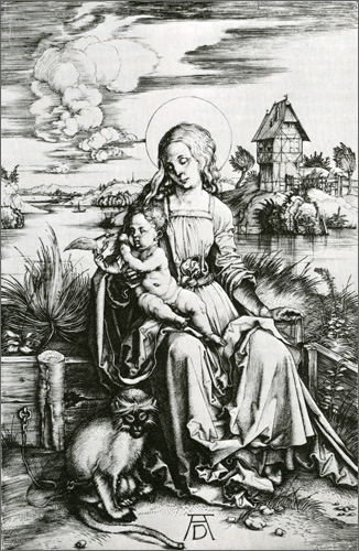 A. Dürer, Madonna con la scimmia (ca. 1498)