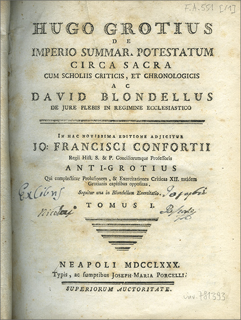 frontespizio del primo volume