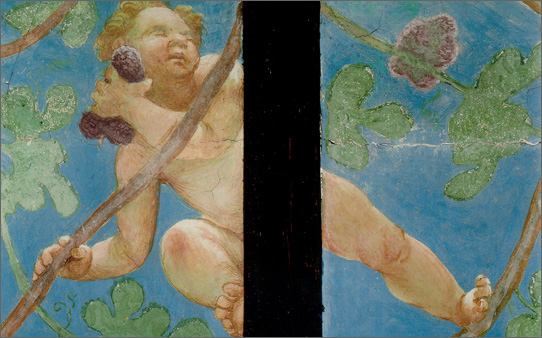 L. Lotto, Putto vendemmiatore (Trescore, Oratorio Suardi)