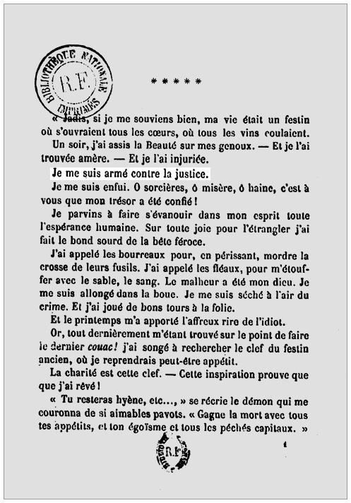 Une saison en enfer (1873), p. 1