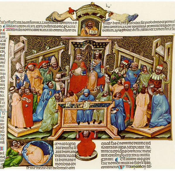 part. di miniatura dal Decretum